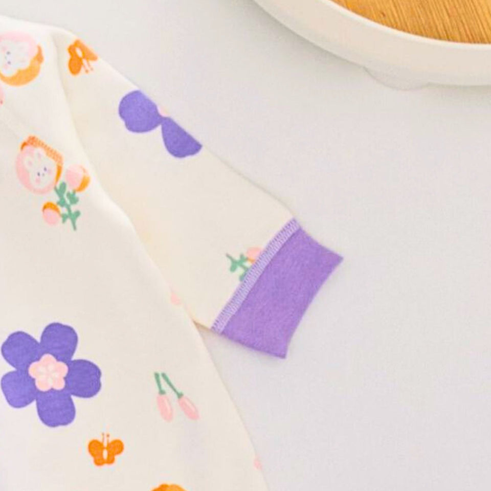 Ju Ju Jam Lavender Bloom Baby Girls Romper ā A sweet and elegant romper with lavender and floral details, perfect for your little girl.
