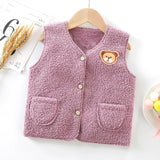 Lovely Pink Bear Girls Fleece Vest by Ju Ju Jam – soft, cozy, and adorable vest perfect for cooler weather.