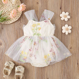 Chic Flower Embroidered Romper Dress from Ju Ju Jam - Ideal for Special Occasions