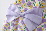 Lavender Bow Girls Dress With Hat