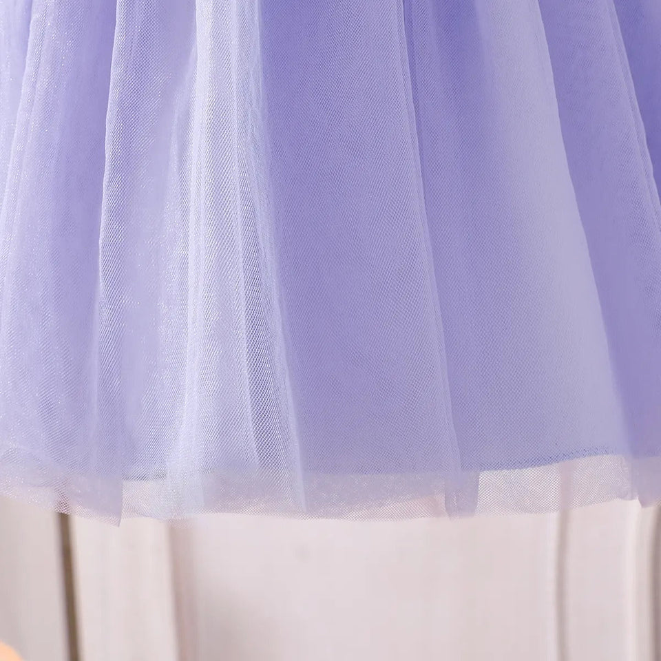 Elegant Lavender Stylish Girls Dress