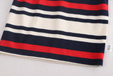 Stylish boys' outfit with black and red striped T-shirt and matching shorts from Ju Ju Jam