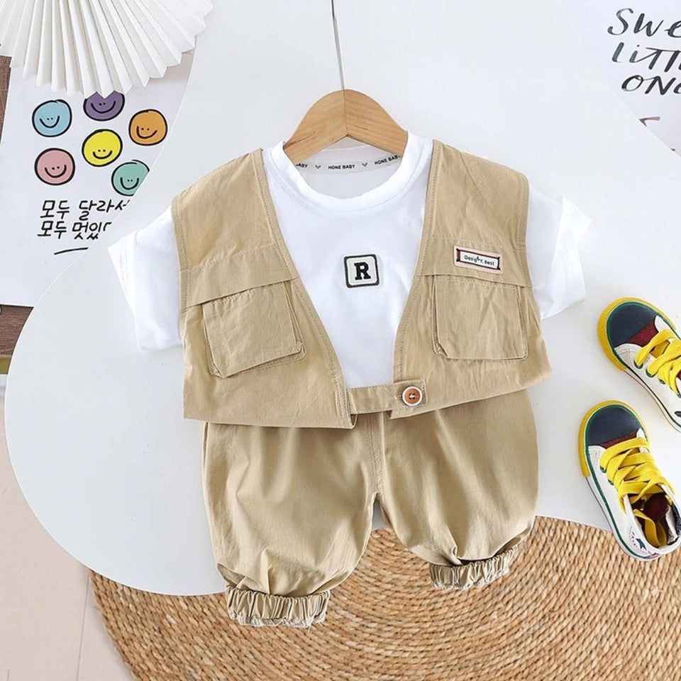 Cool Boys Beige Stylish Set