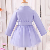 Elegant Lavender Stylish Girls Dress