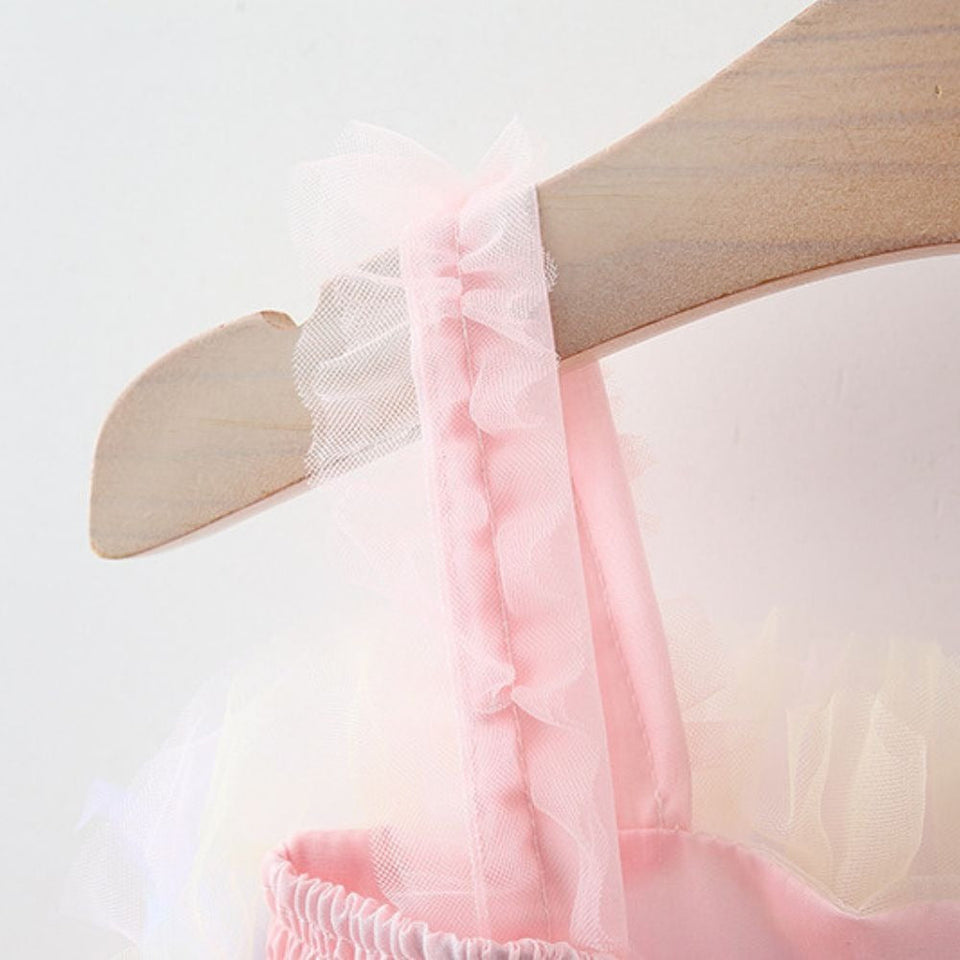 Rainbow Frill Girls Princess Dress