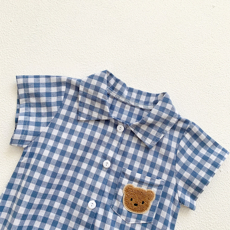 Ju Ju Jam Baby Romper: Stylish Checkered Design