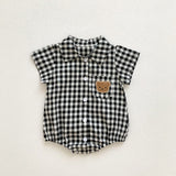 High-Quality Baby Romper with Checkered Pattern