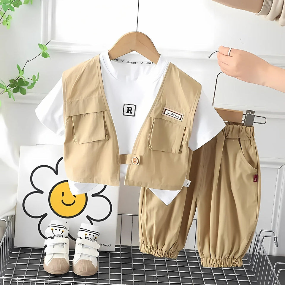 Cool Boys Beige Stylish Set