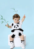Adorable baby wearing Ju Ju Jam's Cute Panda Hugged Romper