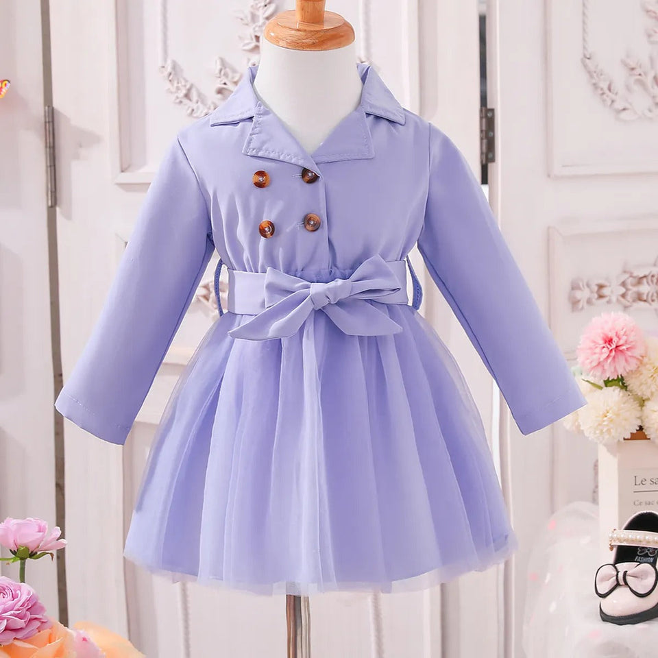 Elegant Lavender Stylish Girls Dress