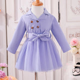 Elegant Lavender Stylish Girls Dress