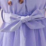 Elegant Lavender Stylish Girls Dress