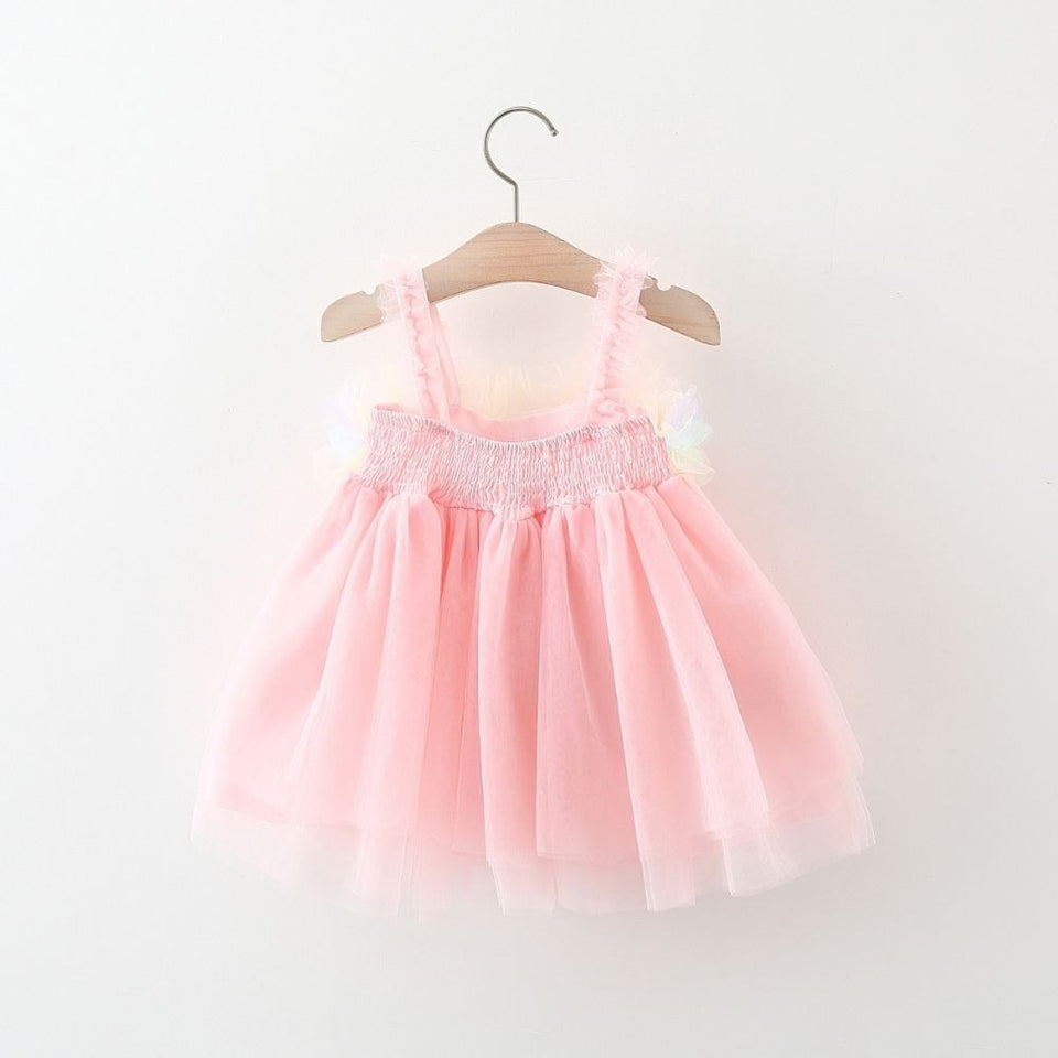 Rainbow Frill Girls Princess Dress