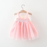Rainbow Frill Girls Princess Dress