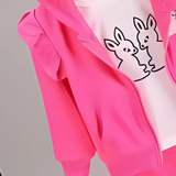 Pink Hoodie Cutie Girls Set