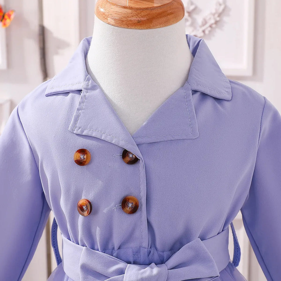 Elegant Lavender Stylish Girls Dress