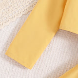 Cute Yellow Two-Piece Girls Party Set