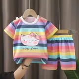 The Smile Colourful Striped Baby Girls Set