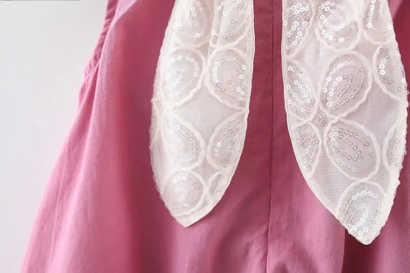 Sparkly Bunny Ears Girls Dress