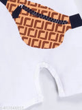 Ju Ju Jam Baby Romper with Travel Bag Print - Stylish and comfortable romper for infants, featuring a travel-themed design.