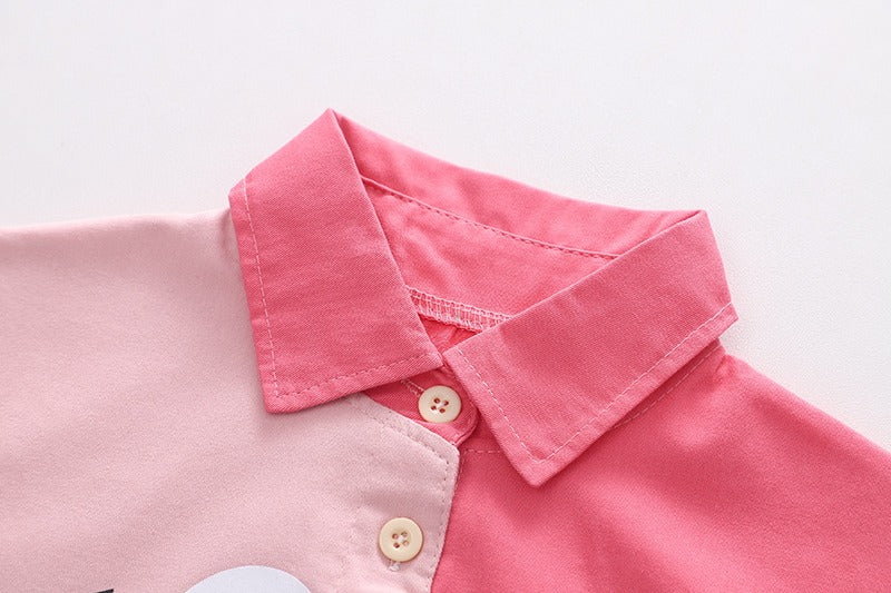 Pink Stylish Shirt with Jeans Girls Set