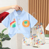 Bright and cheerful Keep Smiling Vibrant Shirt and Shorts Boys Set