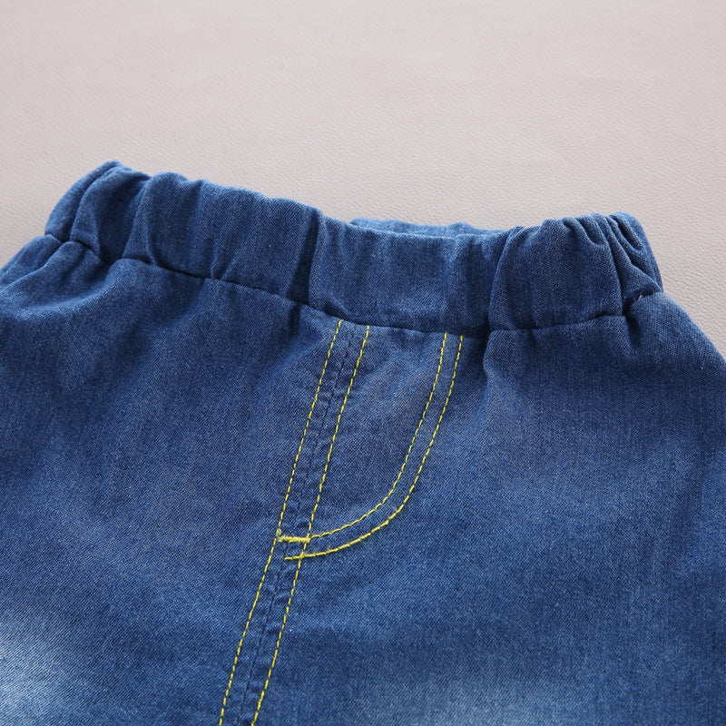 Ju Ju Jam boys' outfit set with a pink plaid shirt and matching shorts, perfect for a fashionable look.