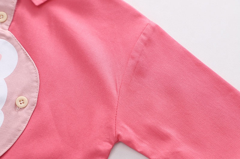 Pink Stylish Shirt with Jeans Girls Set