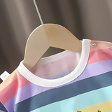 The Smile Colourful Striped Baby Girls Set