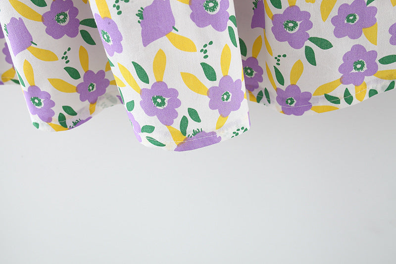 Lavender Bow Girls Dress With Hat
