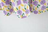 Lavender Bow Girls Dress With Hat