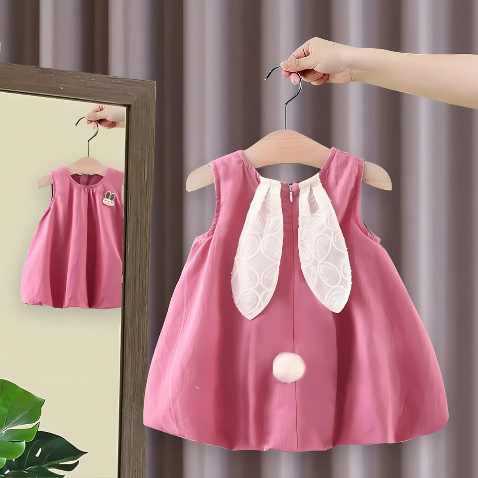 Sparkly Bunny Ears Girls Dress