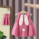 Sparkly Bunny Ears Girls Dress
