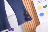 Detail of bow on top and flare jeans girls set - Ju Ju Jam collection