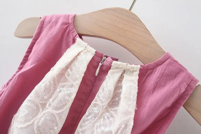 Sparkly Bunny Ears Girls Dress
