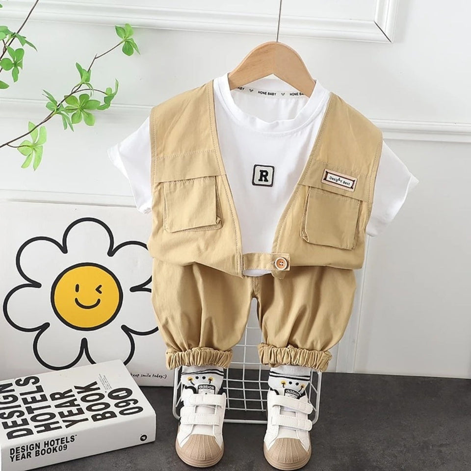 Cool Boys Beige Stylish Set