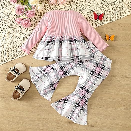 Ju Ju Jamās Twirl in Top & Flared Pants Baby Girls Set, perfect for active toddlers who love to move and twirl.