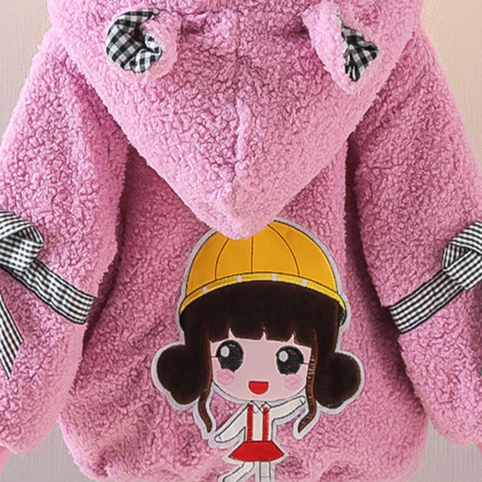 Cute and cozy Little Girls Warm Jacket from Ju Ju Jam – the ideal outerwear for your little girl this season.