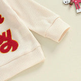 Adorable Santa Baby Boys and Girls Comfy Co-ord Set displayed with festive decorations, perfect for the holiday season.