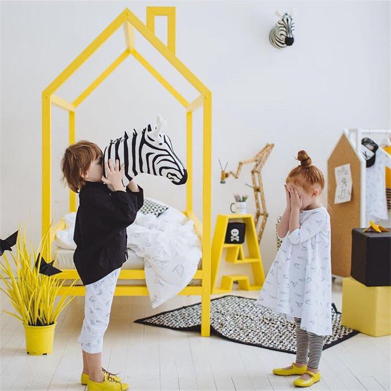 3D Animal Head Wall Mount - Cute Kid's Room Ornament