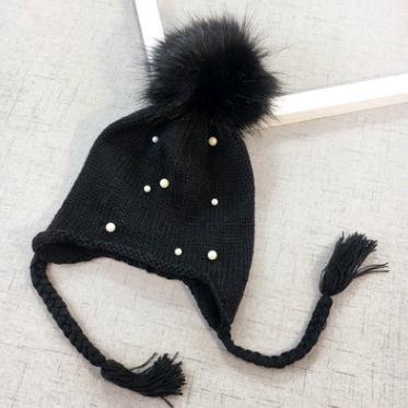 Pearl Knitted Woolen Hat