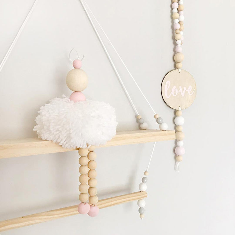 Ballet Dancer - Nordic Style Wooden Beads Decoration