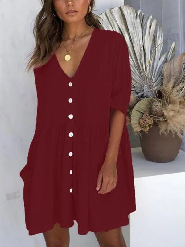 V-Neck Super Comfy Maternity Dress