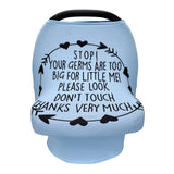 Cute No Touch Message - Nursing Cover for Breast Feeding and Car Seat Canopy