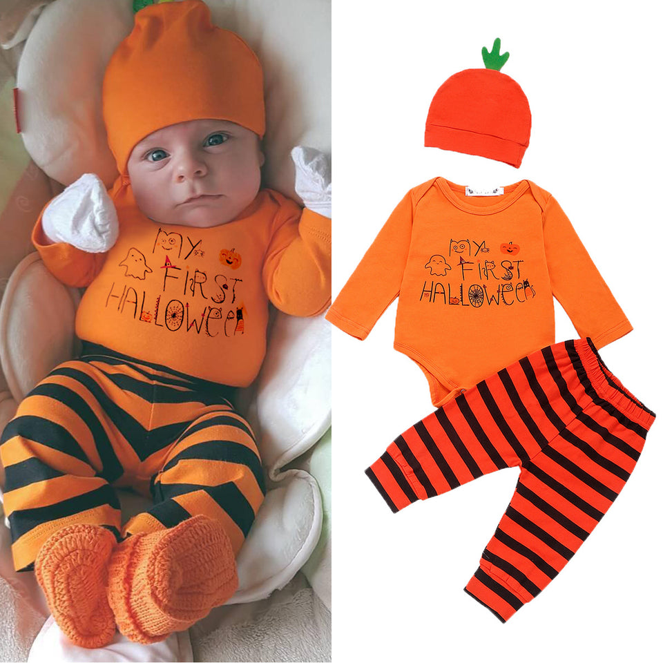3 Piece - My First Halloween Orange Set