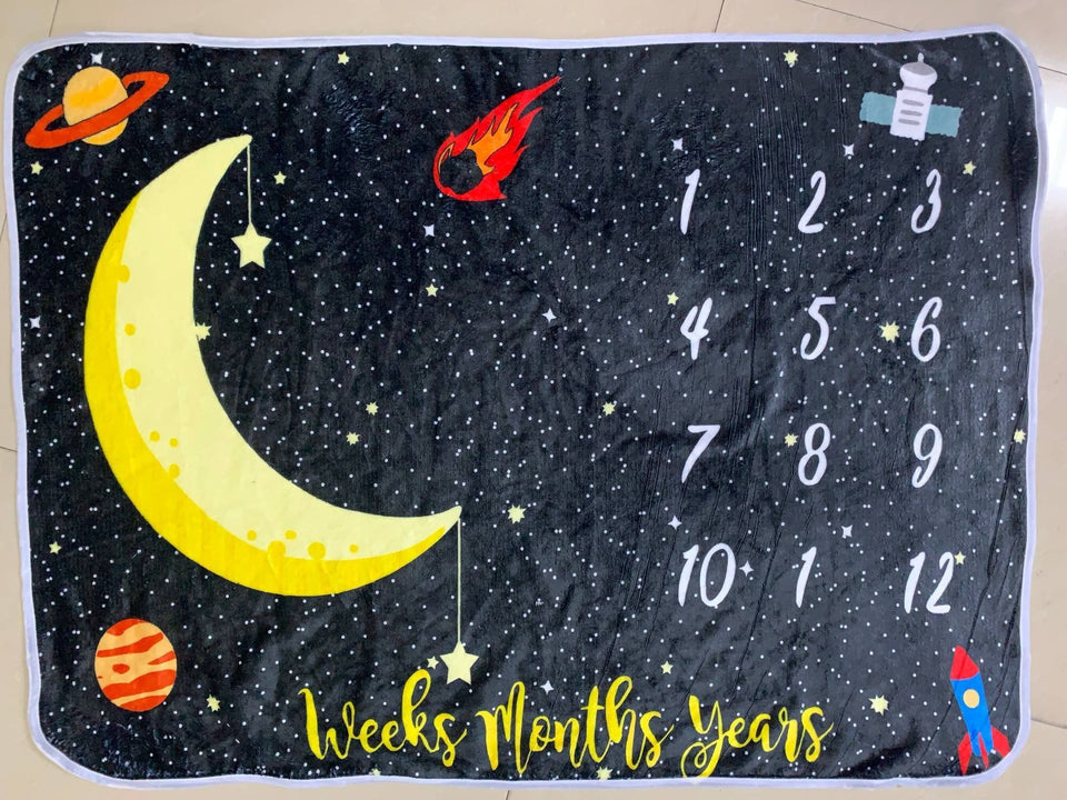 Lil Stuart Monthly Milestone Blanket