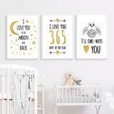 I Love You To The Moon And Back - Wall Canvas