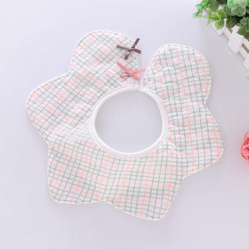 360° Rotating Flower Style Baby Bibs (Waterproof Cotton)