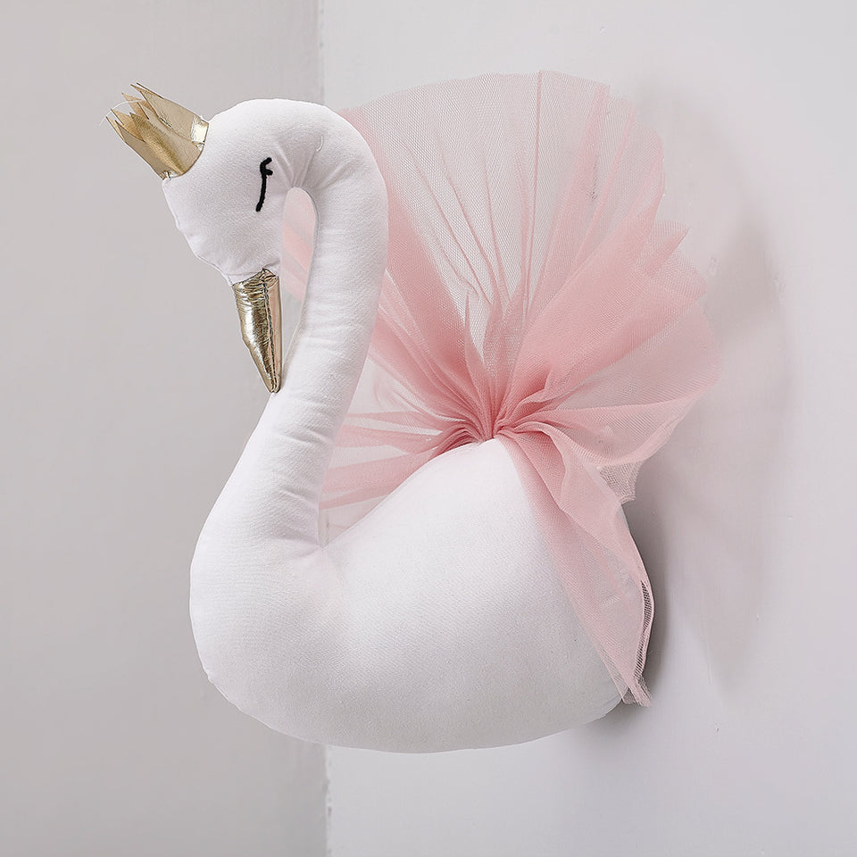 3D Golden Crown Swan - Wall Art Hanging