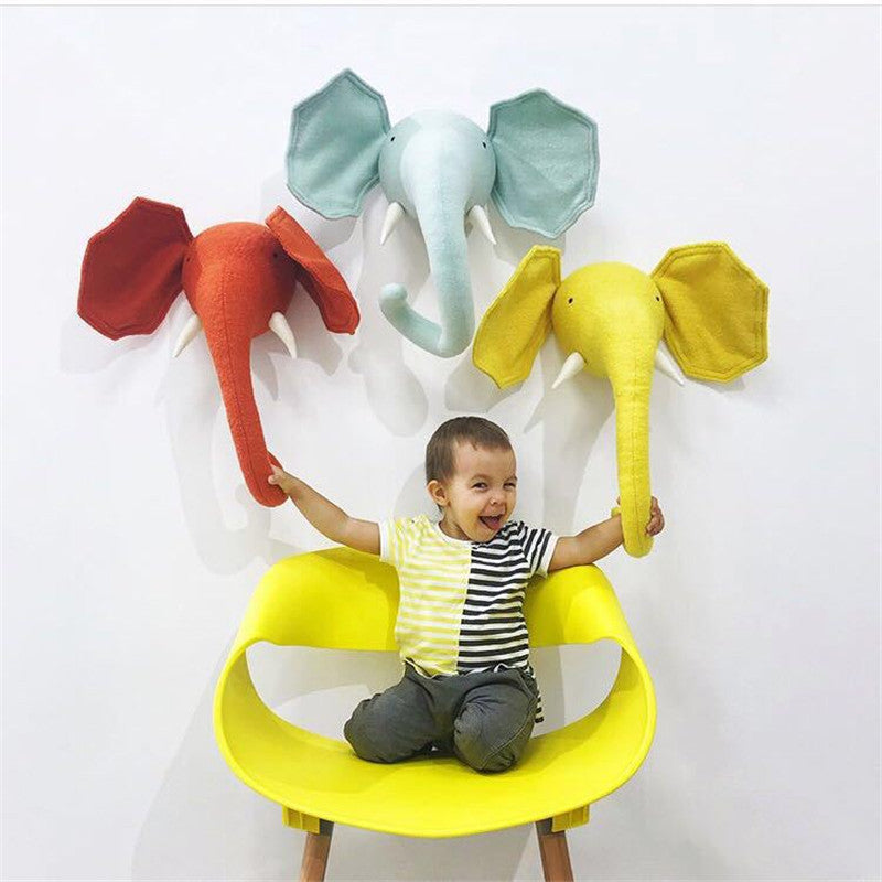 3D Animal Head Wall Mount - Cute Kid's Room Ornament